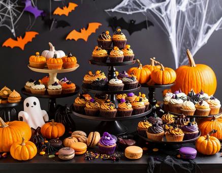 ハロウィンのケーキスタンド 1 ハロウィンのケーキスタンド 1の写真