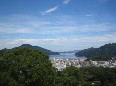 宇和島城　天守からの眺望 宇和島城,藤堂高虎,現存天守の写真素材