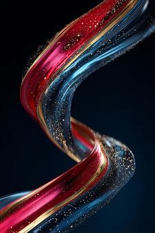 幻想的な光の流線と粒子の写真