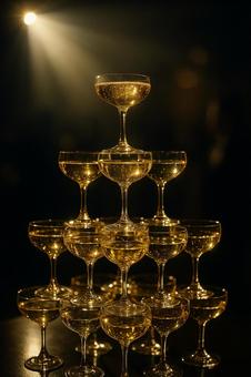 シャンパンタワーの写真