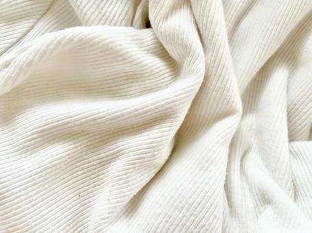 白いリブ素材の布背景 白いリブ素材の布背景 繊維,皺,綺麗の写真素材