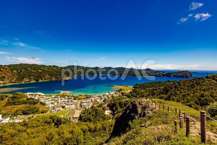 小笠原諸島　三日月山展望台から望む絶景　 父島,小笠原諸島,三日月山の写真素材