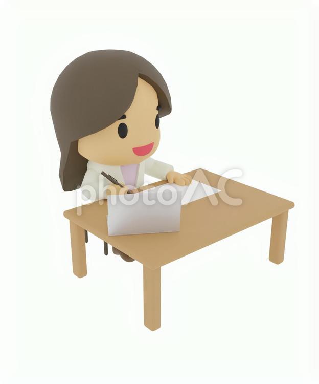 オンラインで勉強や仕事する先生医者教授 女,診療,医師の写真素材
