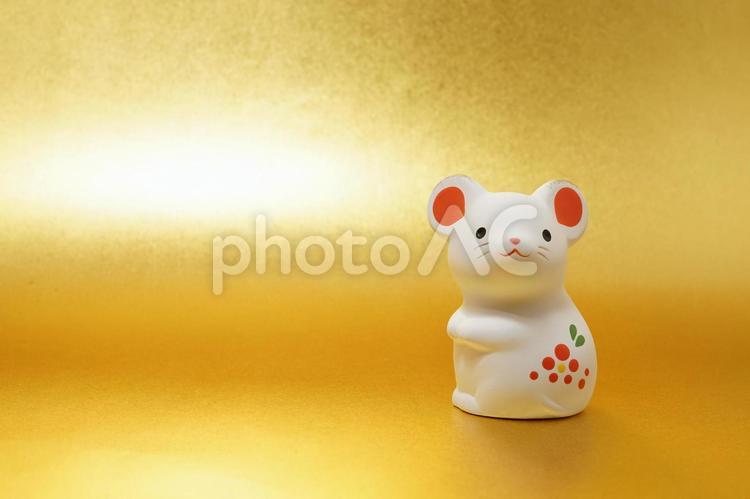ねずみ年年賀状素材（年賀状素材・正月素材） 年賀状素材,子年,ねずみ年の写真素材