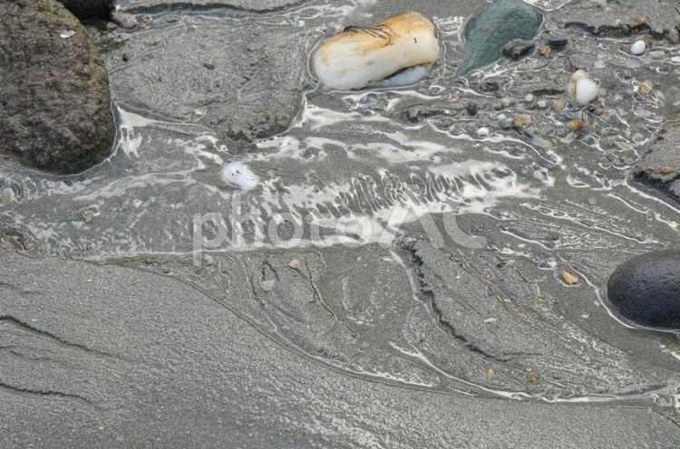 海岸の砂浜の潮 砂,砂浜,海岸の写真素材