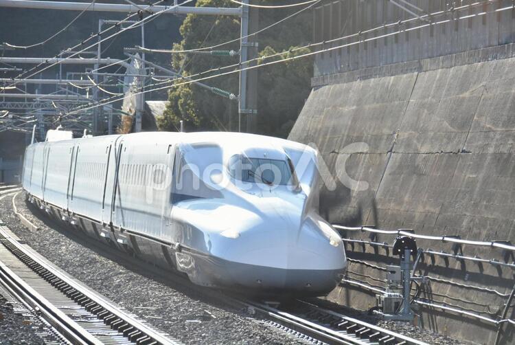 東海道新幹線　熱海駅　11 こだま,ひかり,スピードの写真素材