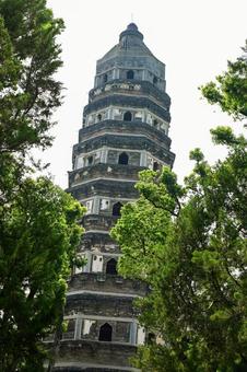 Photo, suzhou, tiger hill, tower, 