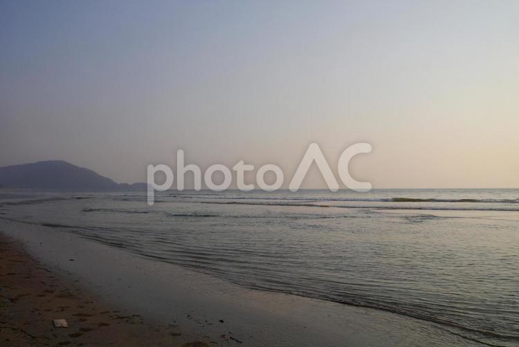 インド　ゴアの美しい夕暮れのビーチ インド,ゴア,夕暮れの写真素材