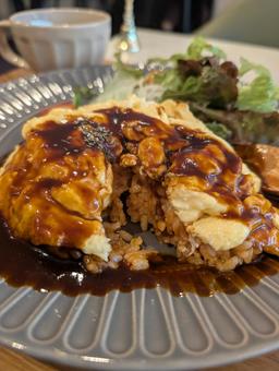 日替プレートオムライス 日替プレート,日替ランチ,カフェ飯の写真素材