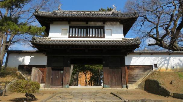 土浦城　本丸　太鼓櫓門 土浦城,亀城,太鼓櫓門の写真素材