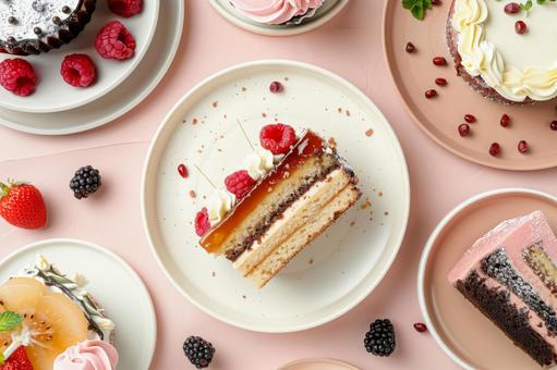 華やかケーキ盛り合わせ 華やかケーキ盛り合わせの写真