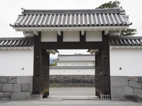 Photo, odawara castle, horse out the door, the edo period, 