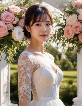 ウエディング日本人女性-02 ウエディング日本人女性-02の写真