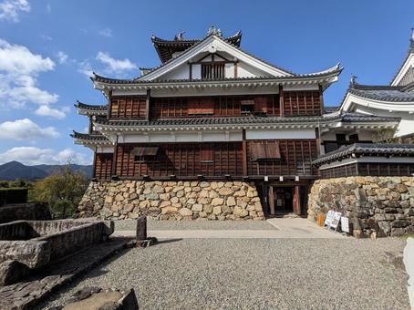 福知山城 正面の入り口 福知山城,城,明智光秀の写真素材