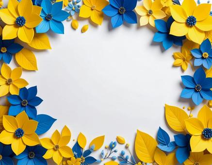 鮮やかな花のフレーム 鮮やかな花のフレームの写真