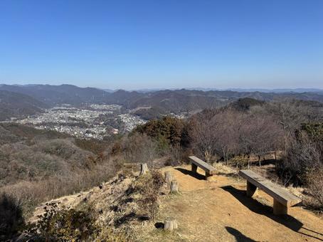 東京低山の山頂 東京低山の山頂 山,風景,絶景の写真素材