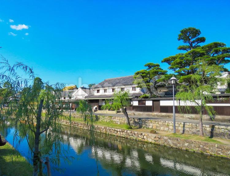夏の倉敷美観地区 倉敷美観地区,岡山県,倉敷市の写真素材