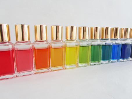 Photo, color bottle, color therapy, chromatics, 
