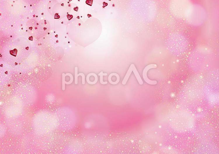 キラキラピンクのハートのテクスチャ素材 ハート,ピンク,キラキラの写真素材