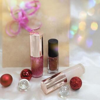 メイク用品X’masプレゼントのイメージ クリスマス,クリスマスプレゼント,コスメの写真素材