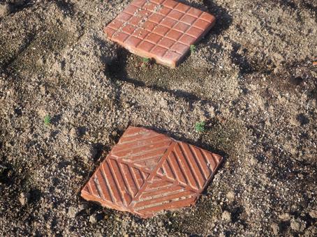 地面の煉瓦 地面の煉瓦の写真