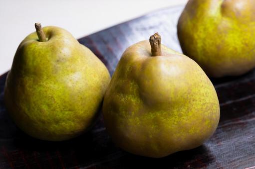 山形県産のラフランス ラフランス,洋梨,秋の写真素材