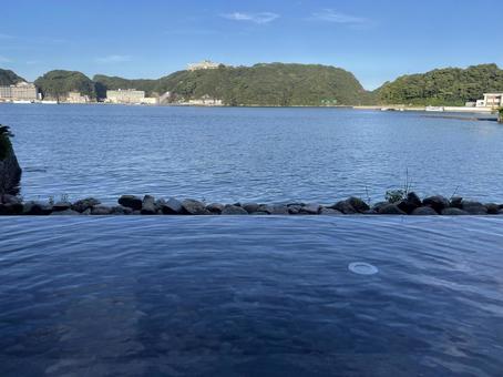 インフィニティ足湯 インフィニティ足湯 足湯,温泉,接写の写真素材