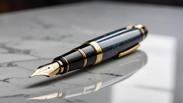 万年筆_青 万年筆_青の写真