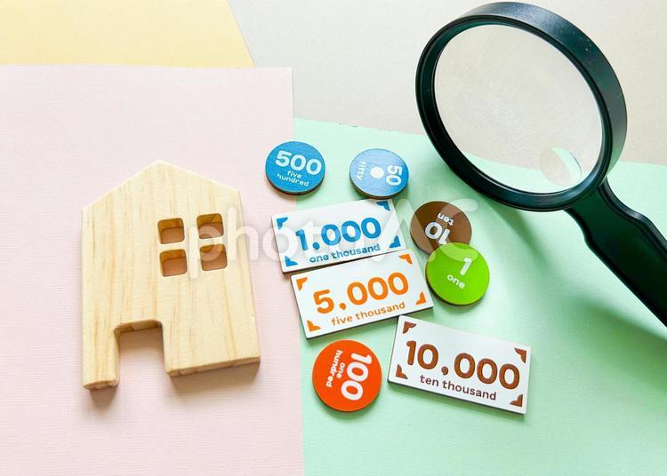 住宅とお金 住宅,建築費,住宅費用の写真素材