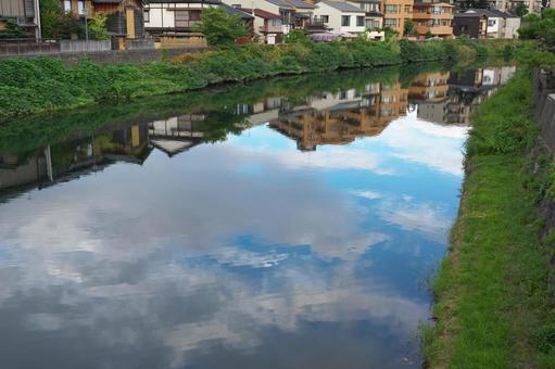 Photo, asano river, kanazawa, ishikawa, 