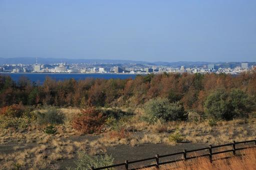 赤水展望広場から見た鹿児島市内 赤水展望広場から見た鹿児島市内の写真