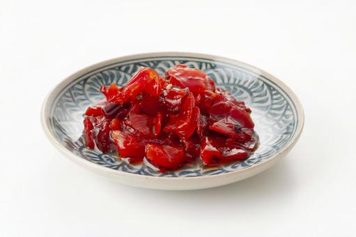 福神漬け 福神漬け,漬物,赤色の写真素材