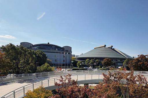 グリンアリーナ 広島市,総合体育館,外観の写真素材