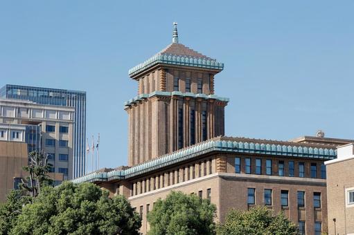 塔と緑の都市景 塔と緑の都市景 歴史的建物,塔,緑のドームの写真素材