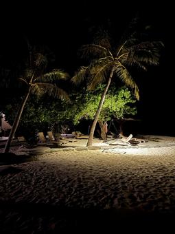 モルディブ 海辺,モルディブ,夜の写真素材
