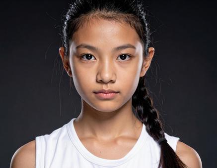 真剣な表情の若い女性 真剣な表情の若い女性の写真