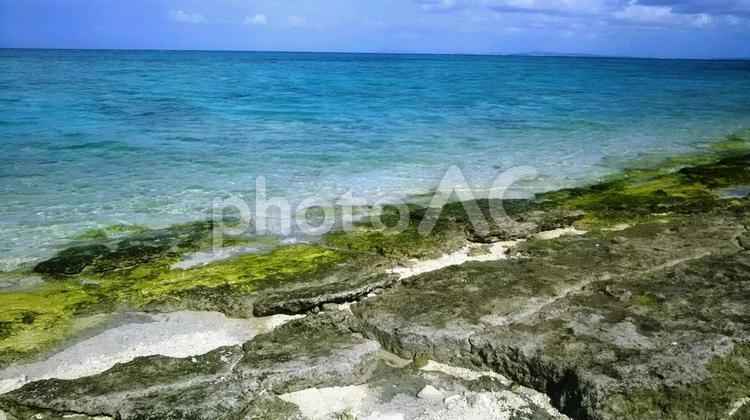 ナガンヌ島（Okinawa）13　ちゅらたび　沖縄 ナガンヌ島,ビーチ,海岸線の写真素材