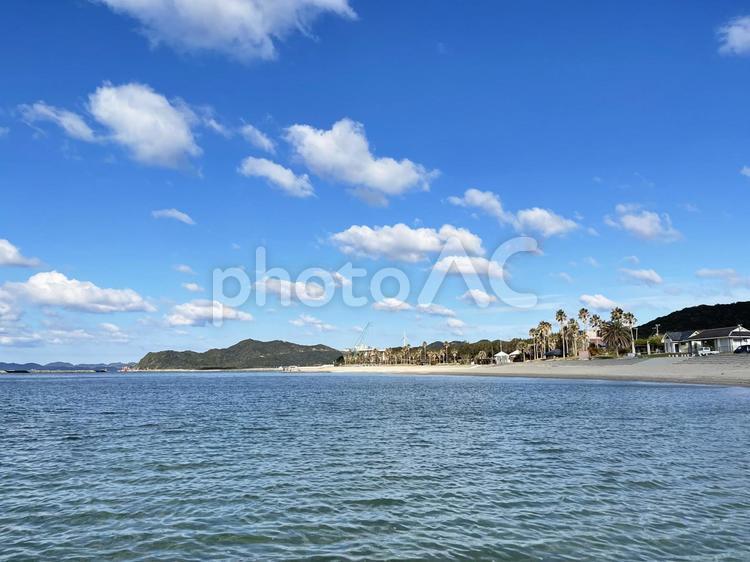 青い空とキラキラと光る海 青空,空,海の写真素材