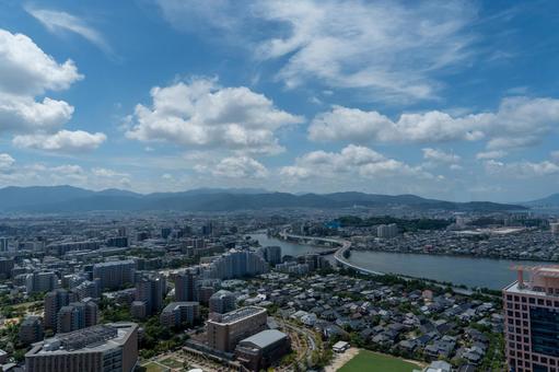 晴天の博多の景観 晴天の博多の景観 福岡,博多,九州の写真素材