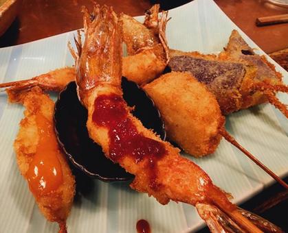 串カツ 串カツ,串揚げ,種類の写真素材