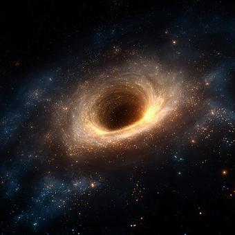 闇の中に潜む巨大なブラックホール 闇の中に潜む巨大なブラックホールの写真