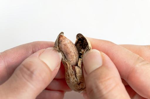 Peeling peanuts by hand, JPG