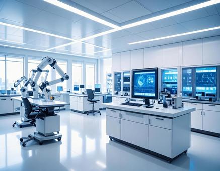 近未来的な研究室のイメージ 最先端技術3 近未来的な研究室のイメージ 最先端技術3の写真