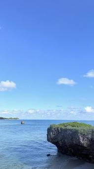 宮古島の海 海,晴れ,風景の写真素材
