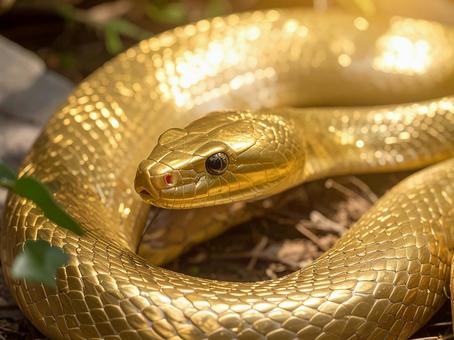 金細工のヘビの写真