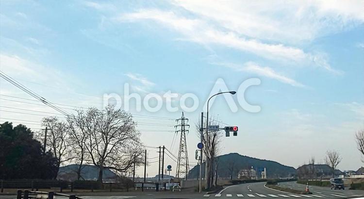 信号機-篠栗町 道路,車道,信号機の写真素材