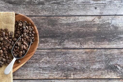 コーヒー豆　俯瞰イメージ コーヒー,カフェ,coffeeの写真素材