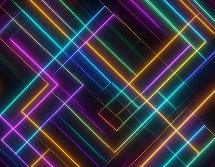 ネオン未来的模様背景 ネオン未来的模様背景の写真