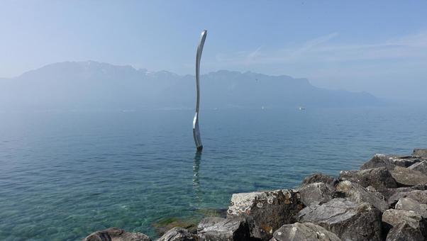 スイス・レマン湖のフォーク スイス・レマン湖のフォーク スイス,外国,ヴヴェの写真素材