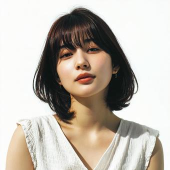 シンプルで大人っぽい女性の写真